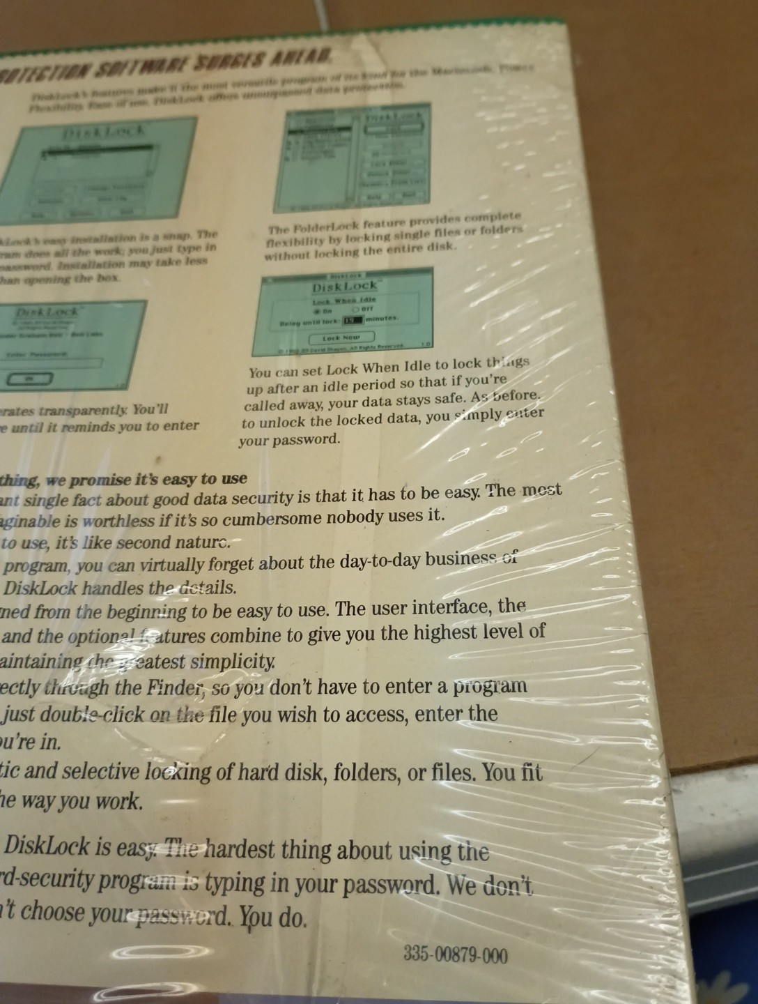 Vintage Disklock Password Protection Software Macintosh 1991