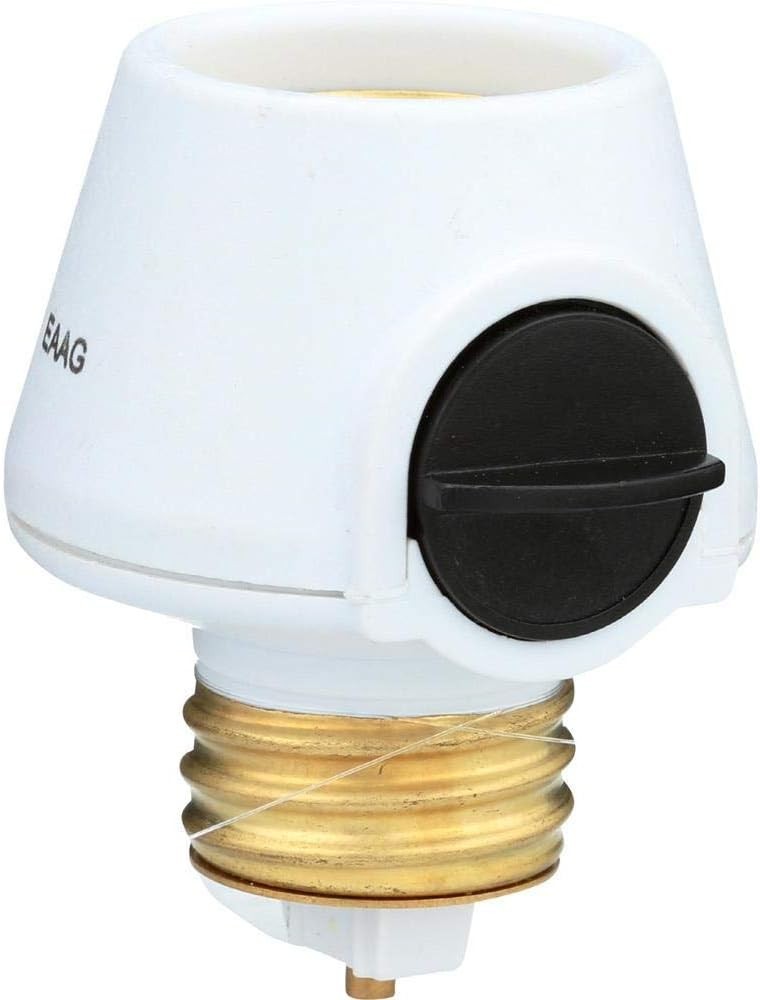 Westek 6009B 100W Full Range Lamp Socket Manual Dimmer, White
