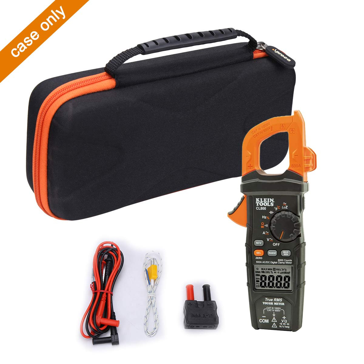 Hard Storage Carrying Case for Klein Tools CL800 Digital Clamp Meter