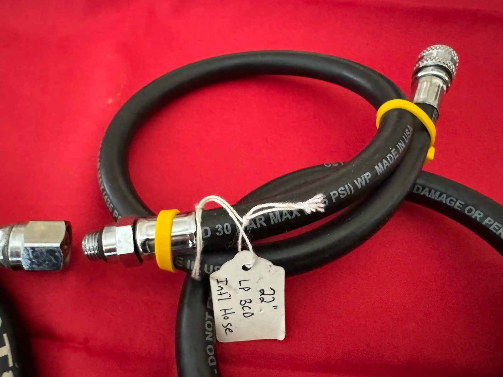 ATOMIC SCUBA 26” HOSES FOR REGULATOR AND ONE BCD SOLD SEPARATELY!