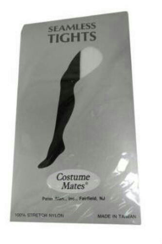 Two-Tone Black and White Seamless Adult Tights