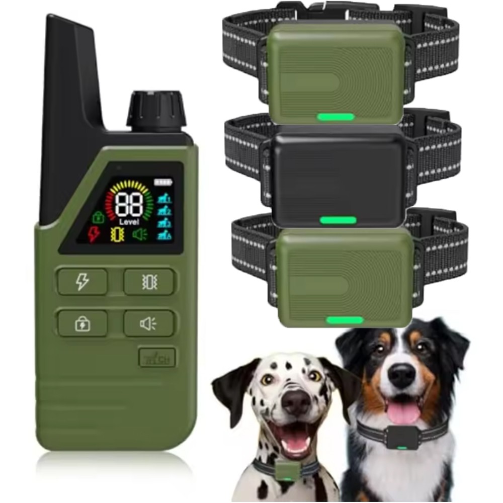 1-3 Dogs Shock Collar 4500FT Dog Training Collar Remote Waterproof Rechargeable