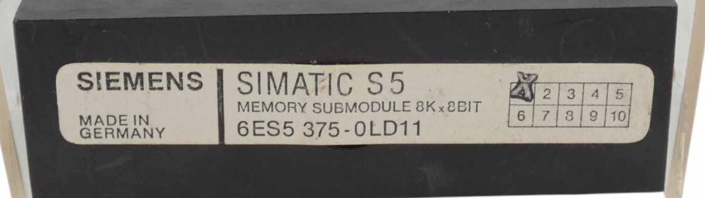 Siemens SIMATIC S5 6ES5375-0LD11 6ES5 375-0LD11 E:01 Memory Module -Unused-