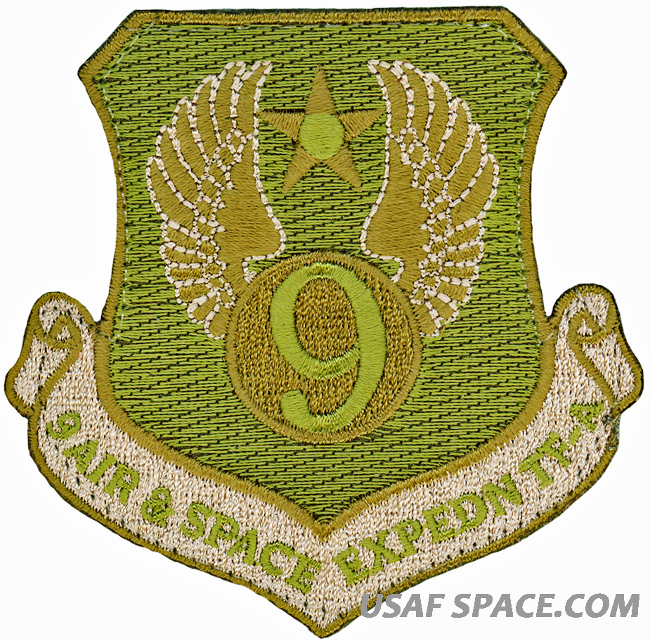 USAF 9th AIR & SPACE EXPEDITIONARY TASK FORCE -AFGHANISTAN- ORIGINAL VEL PATCH