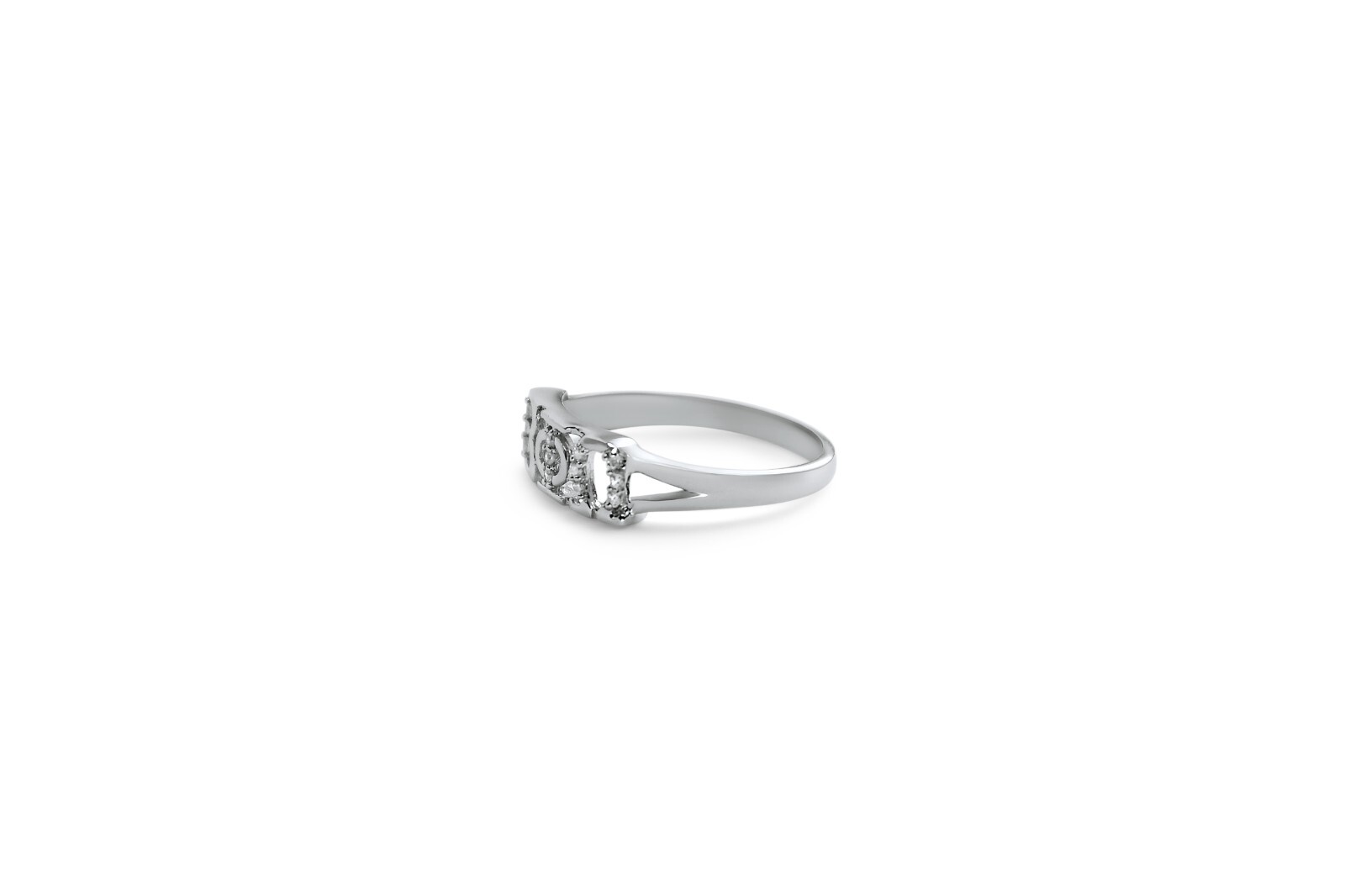 Beta Phi Omega Sterling Silver Ring with CZs NEW!!!