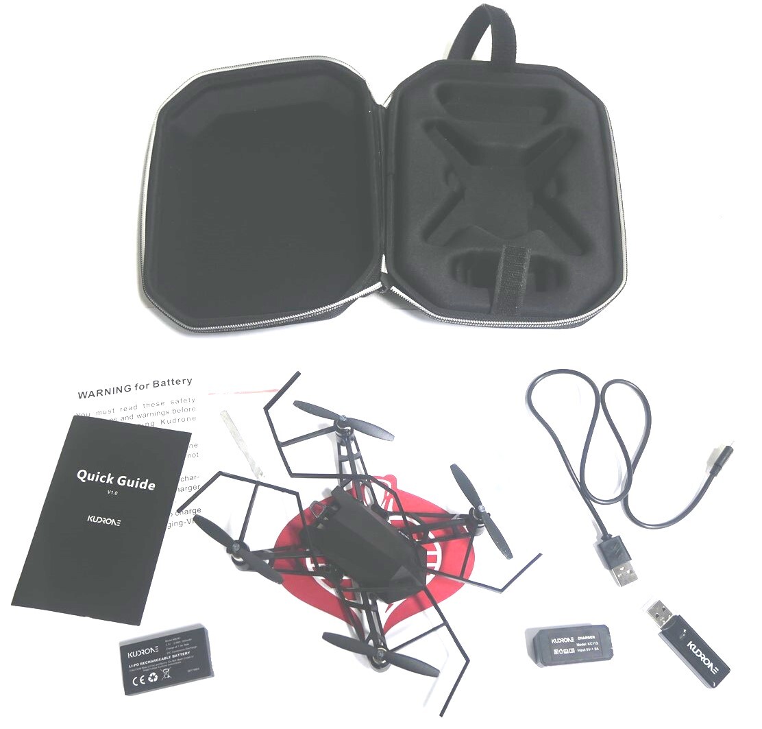Kudrone V1.0 Drone with Accessories Model 9611 4K Camera GPS TESTED