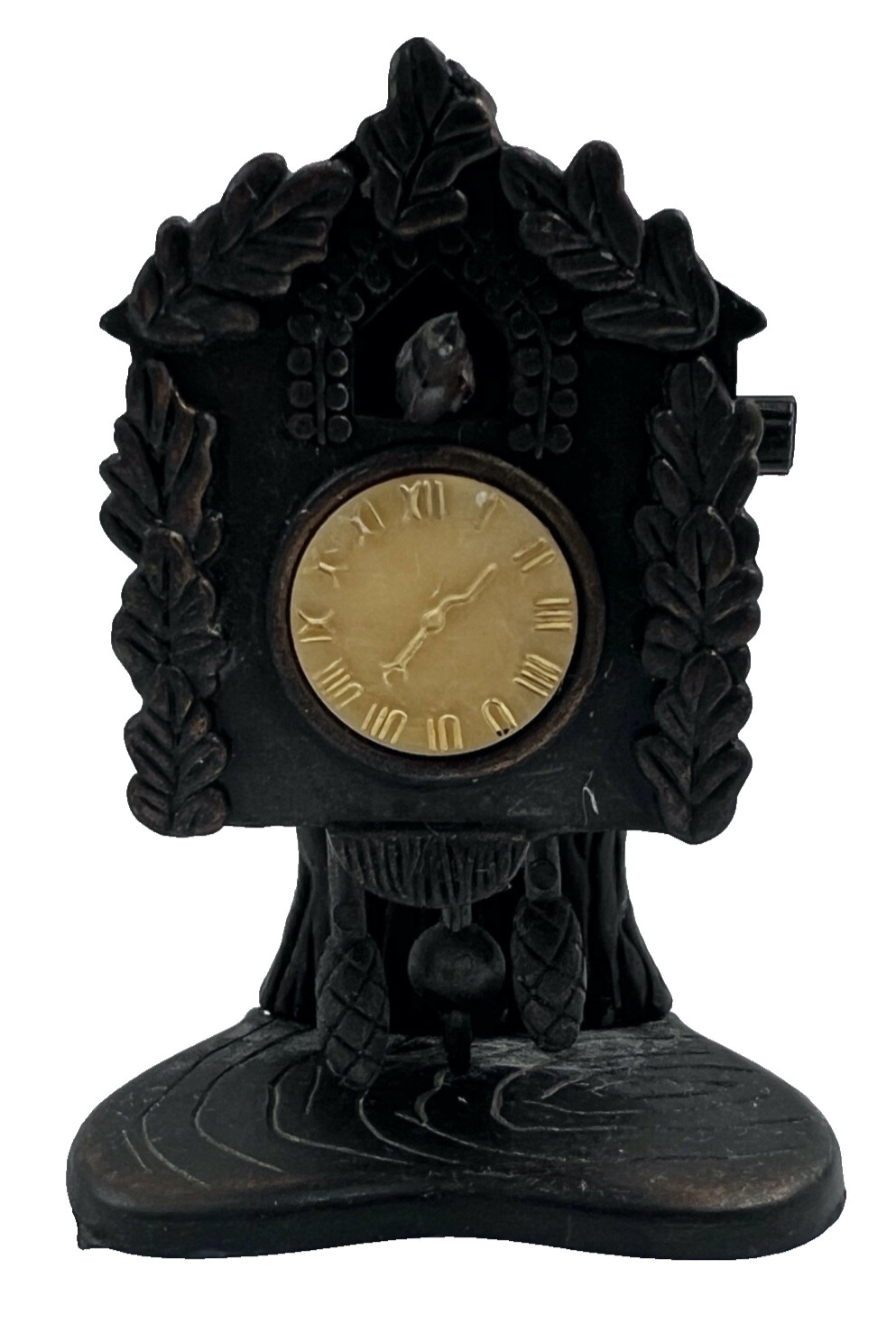 Vintage Cockoo Clock Die Cast Miniature Metal Pencil Sharpener