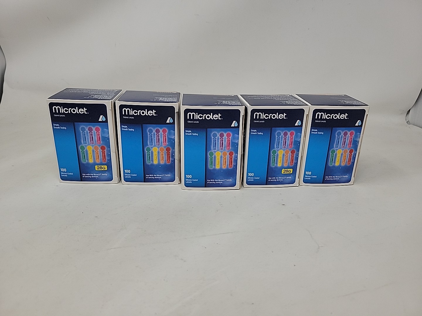 Bayer Microlet Colored Lancets - 500ct (5 Boxes) - Exp 2027 - NEW