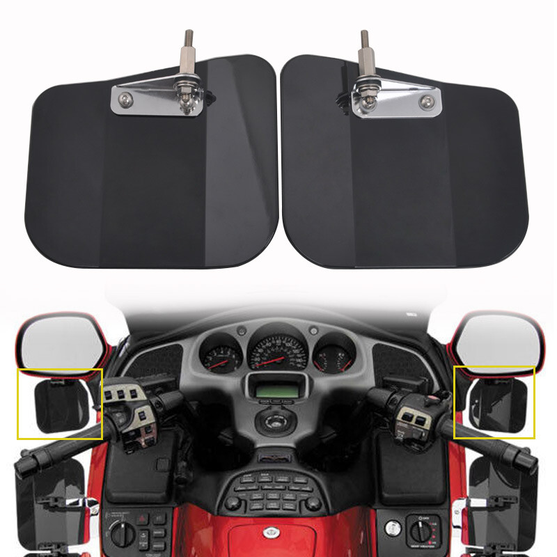 Black Hand Guard Air Wing Deflector Windshield For Honda Goldwing 1800 2001-2016