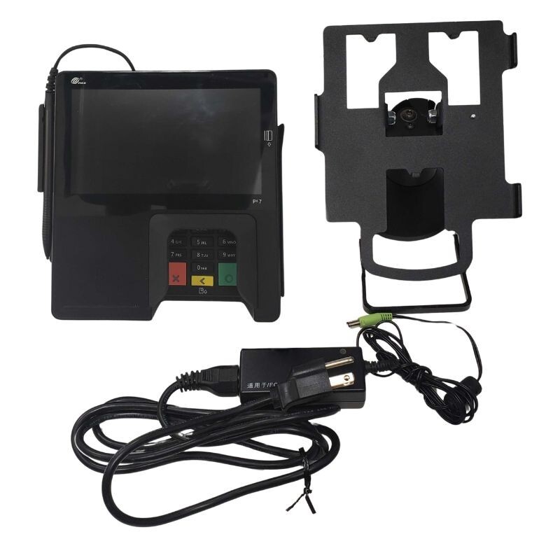 PAX PX7 Credit Card Pin Terminal Signature Pad Point of Sale w/ Stand and Cables