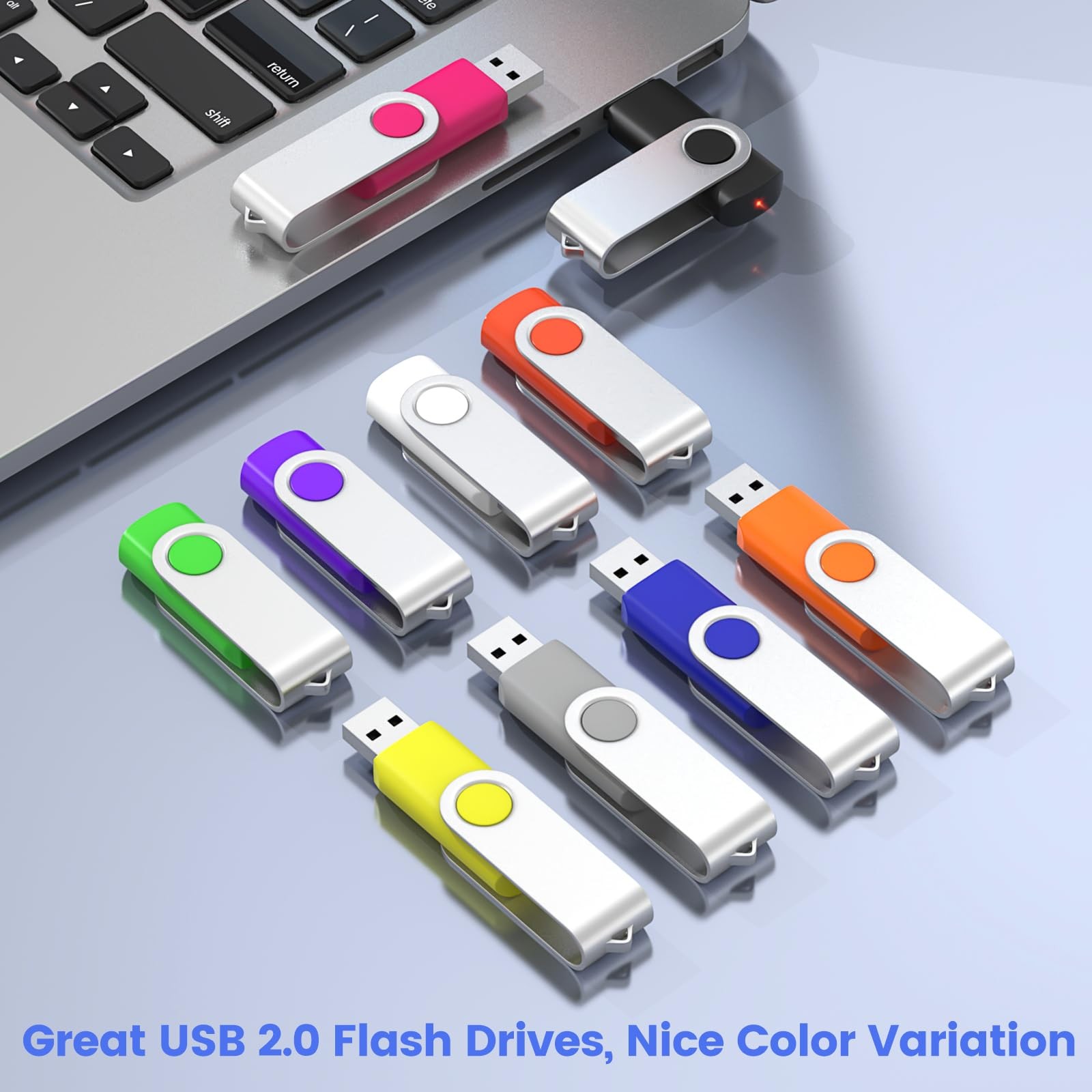 ABLAZE 1GB Flash Drive 10 Pack, USB 2.0 Memory Stick with 1GB, 10 Pack