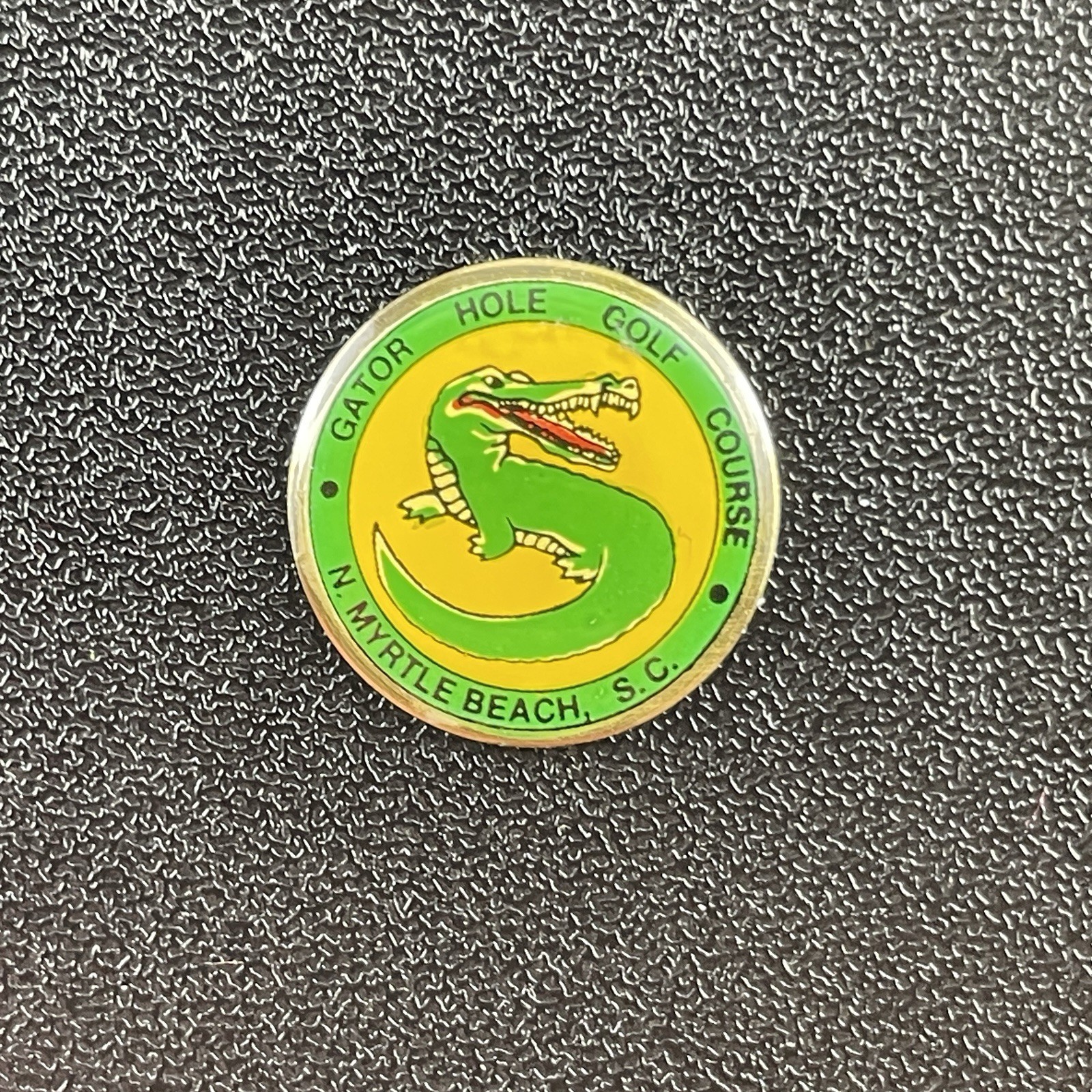 Gator Hole Gold Course Stem Golf Ball Marker, Brass