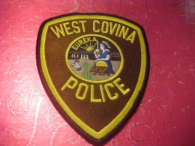 WEST COVINA CALIFORNIA POLICE PATCH SHOULDER SIZE UNUSED