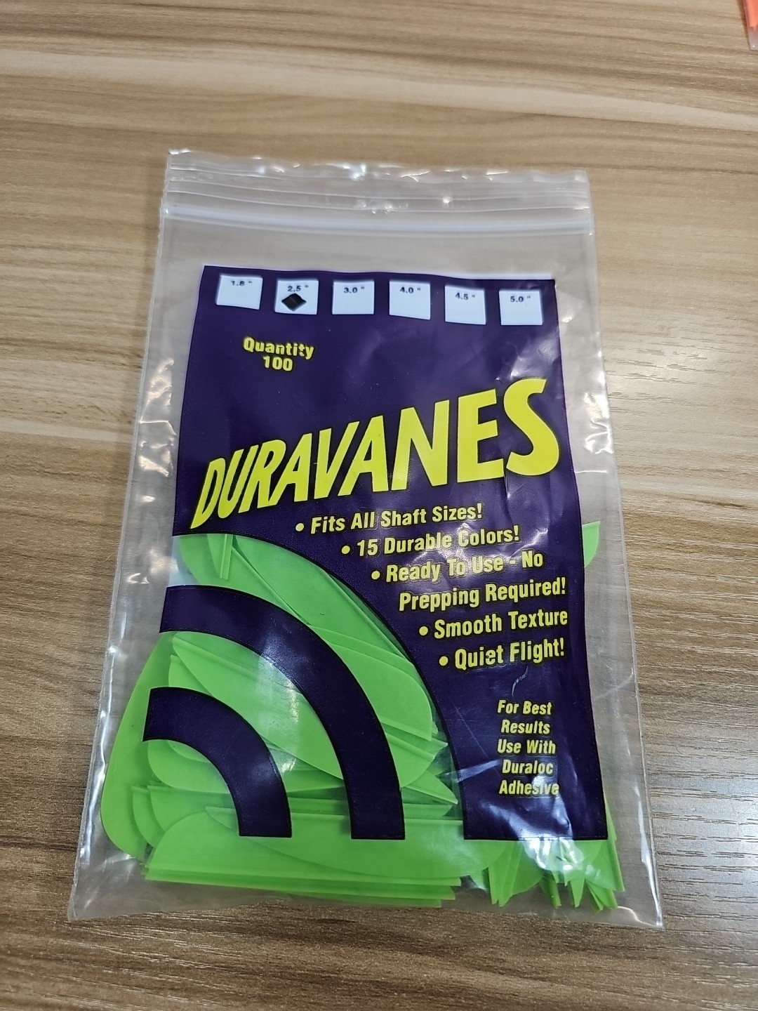 Norway Duravanes 2.5" Lime - 100 pack