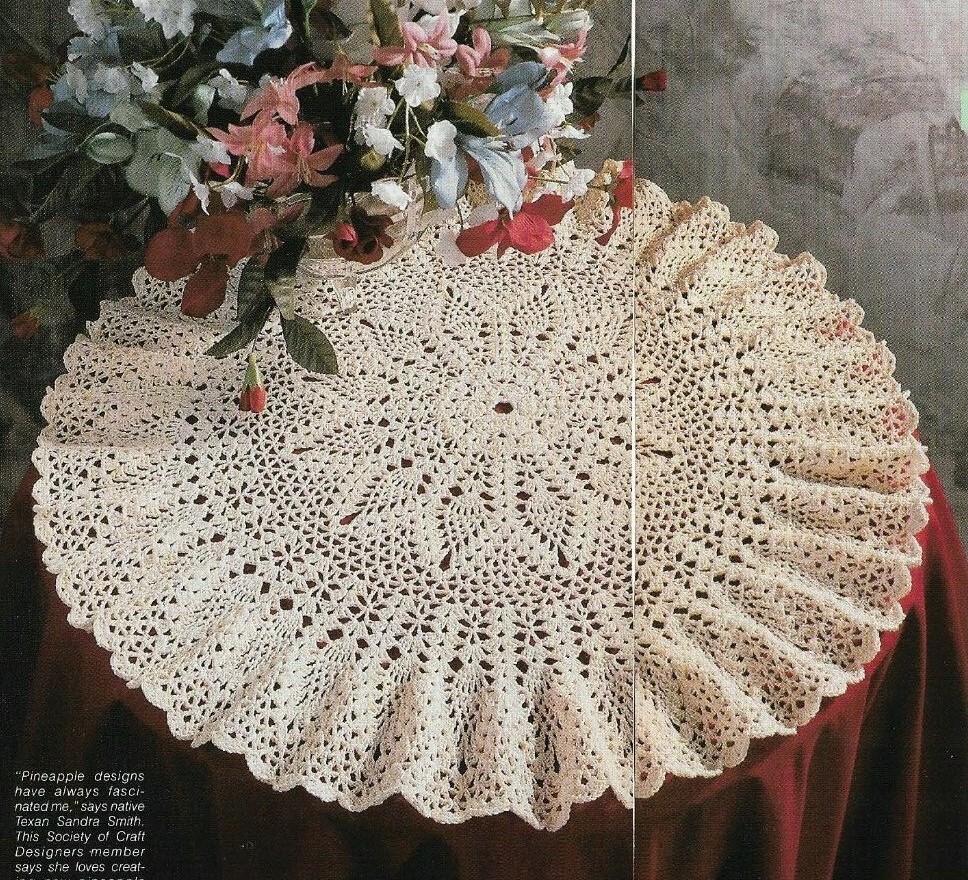TABLE TOPPER DOILY 19 1/2" HOME DECOR DIGEST SIZE CROCHET PATTERN INSTRUCTIONS