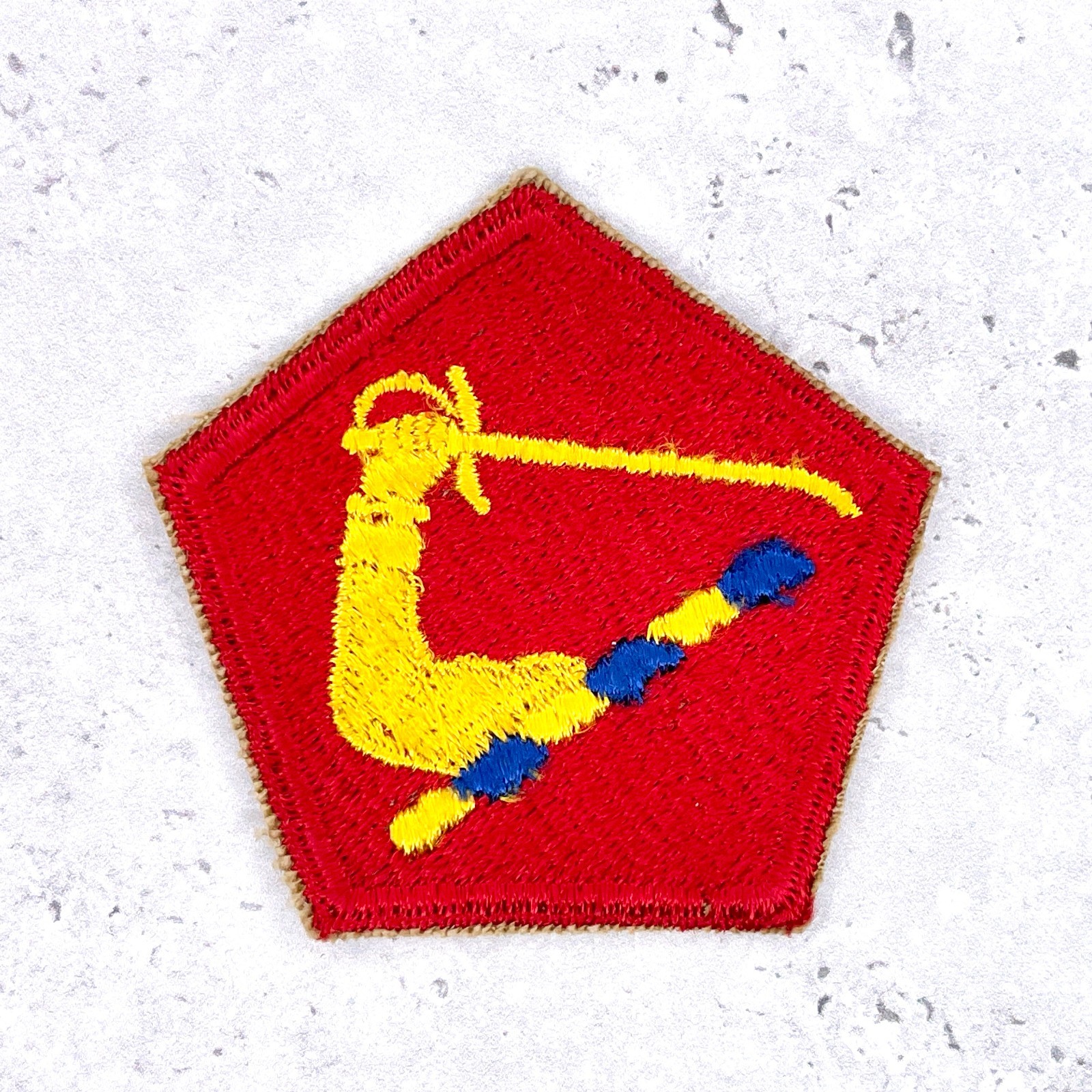 Vintage Massachusetts National Guard Patch • WWII Era Cut Edge Snow Back No Glow