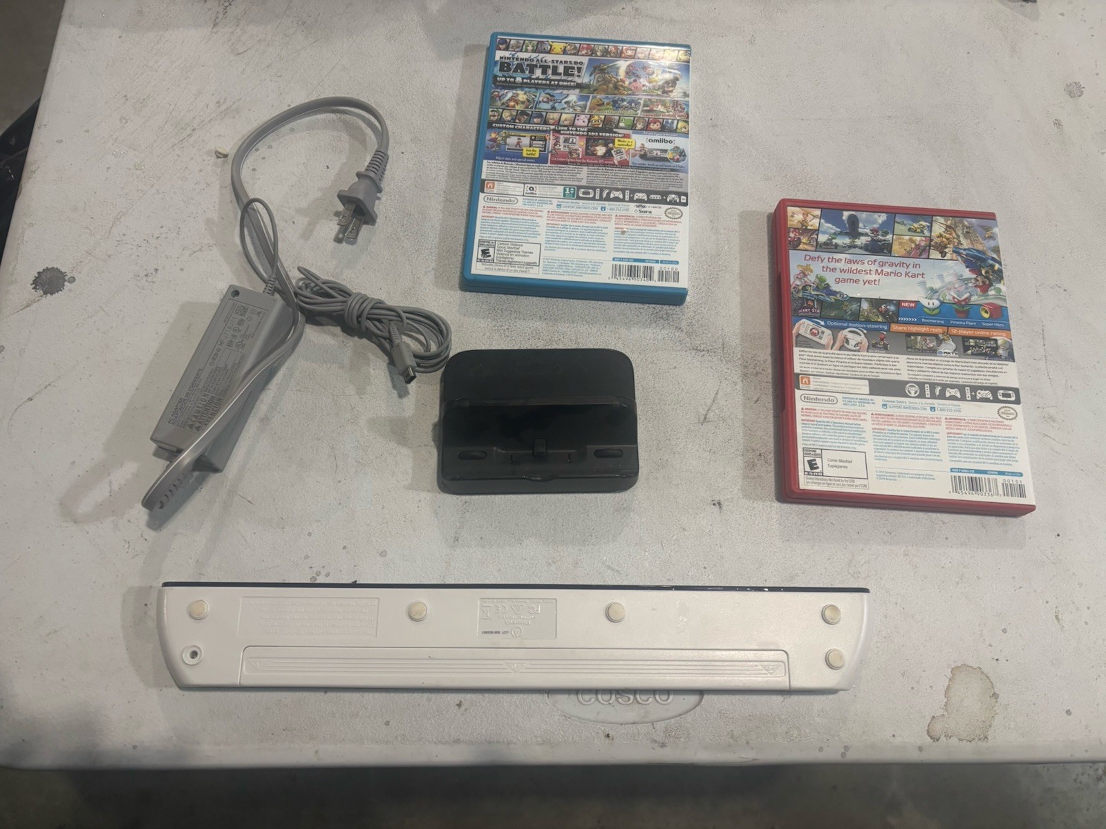 Nintendo Wii U Charger Charging Dock + USB Charging Cable Set + Wireless Sensor