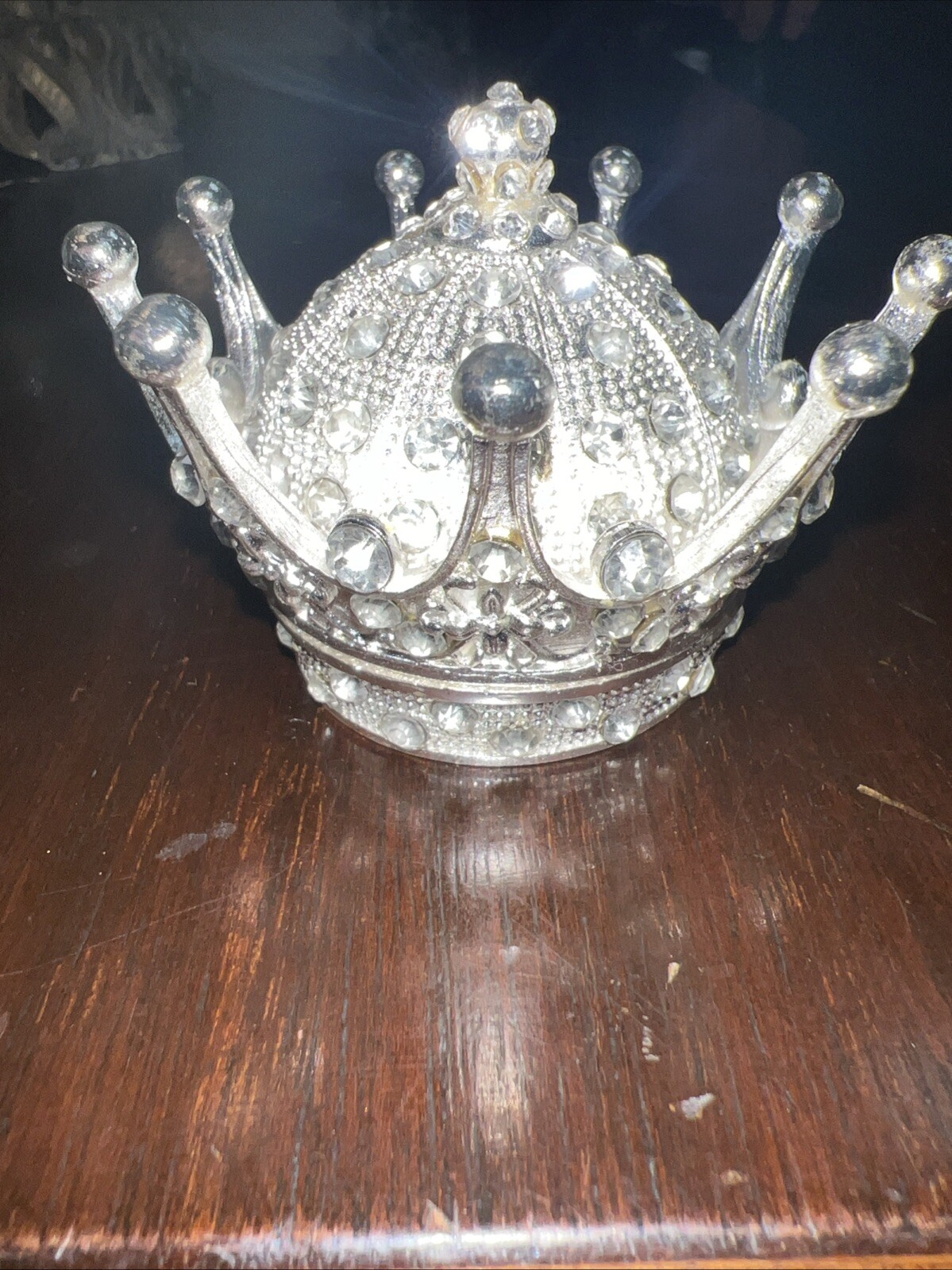 King Hat Beautiful Rhinestone Trinket Box