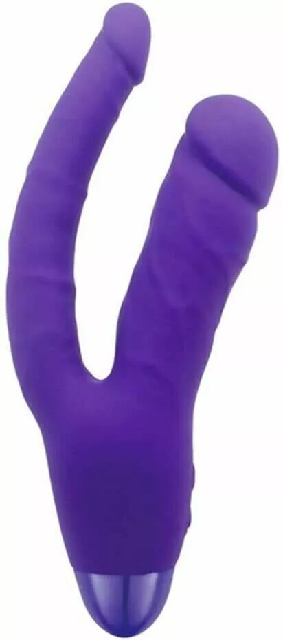 8 inch Rechargeable Double Penetration Dildo Vibrator 10 Speed Sex Toy for Women