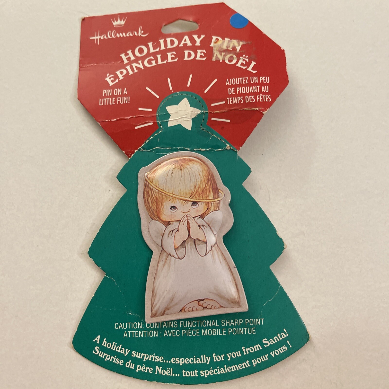 Hallmark Holiday Pin Christmas Angel Praying BV5