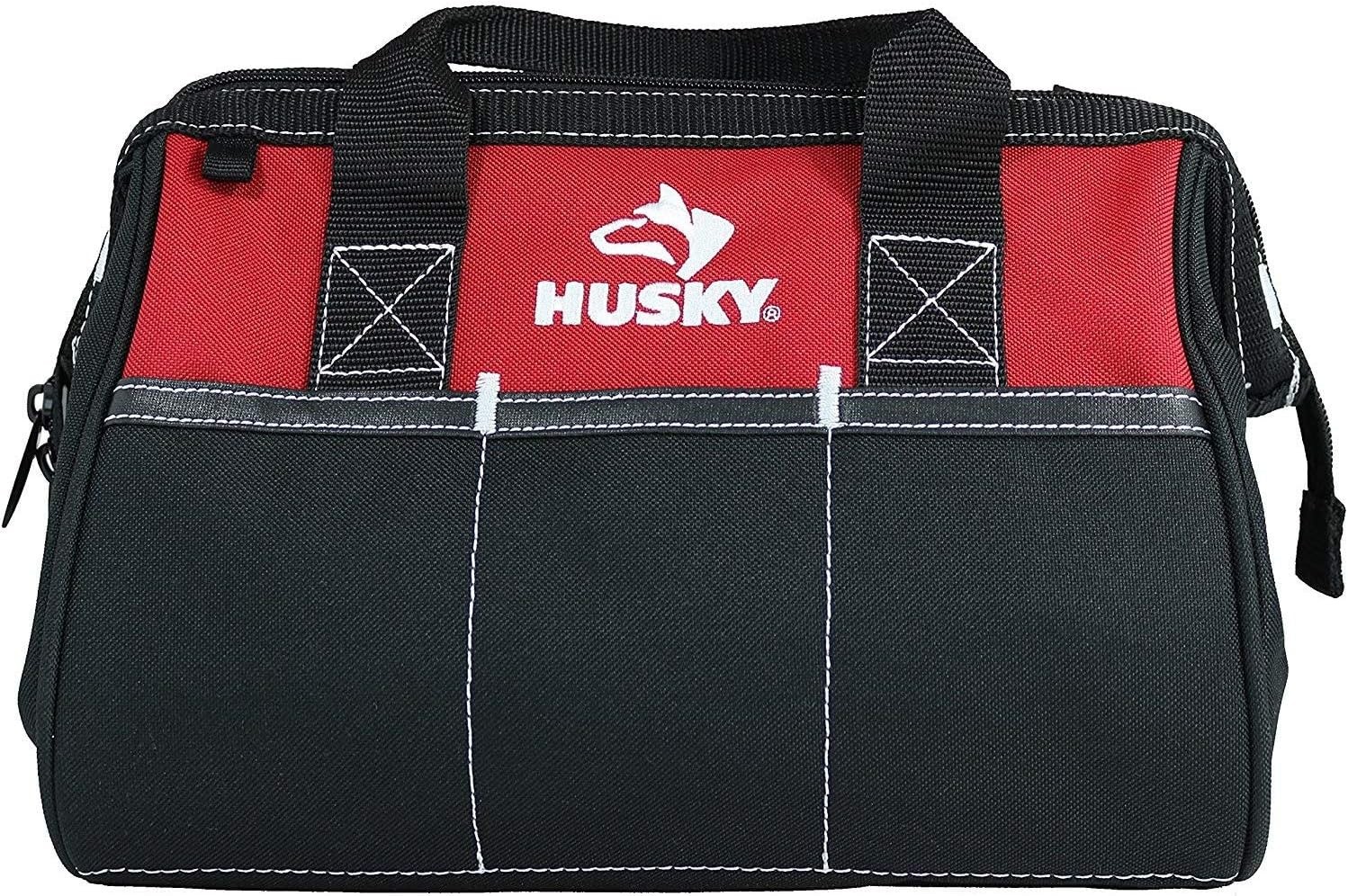 Husky 12 Inch Contractor’s Multi-Purpose Water-Resistant Tool Bag