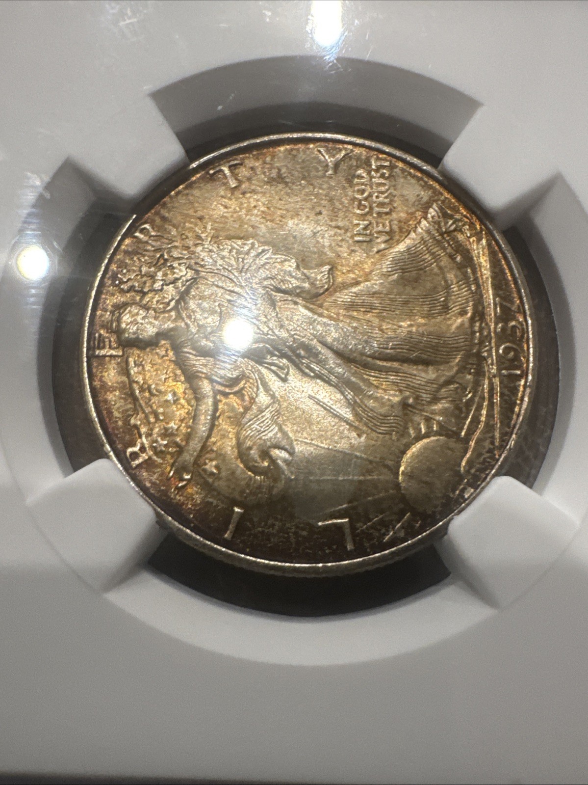 1937 Walking Liberty NGC MS64 Beautiful Toner