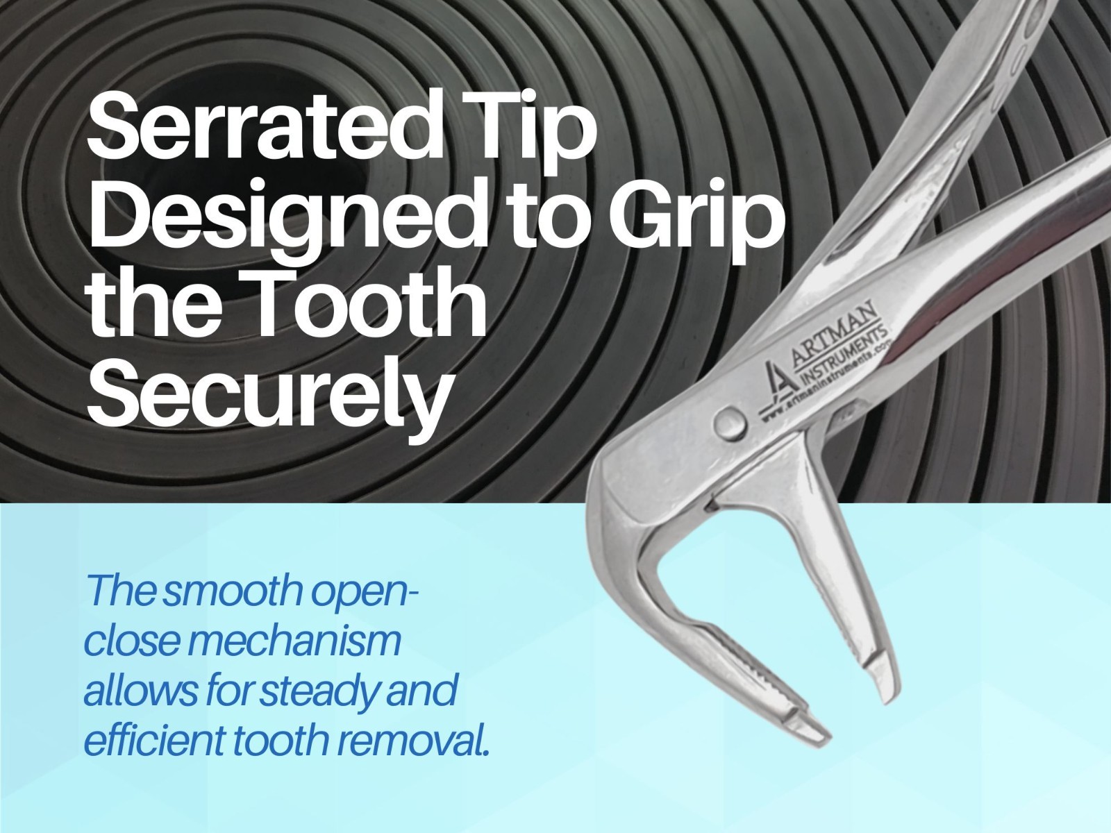 Artman Instruments P-2 Stainless Steel Atraumatic Extraction Forceps