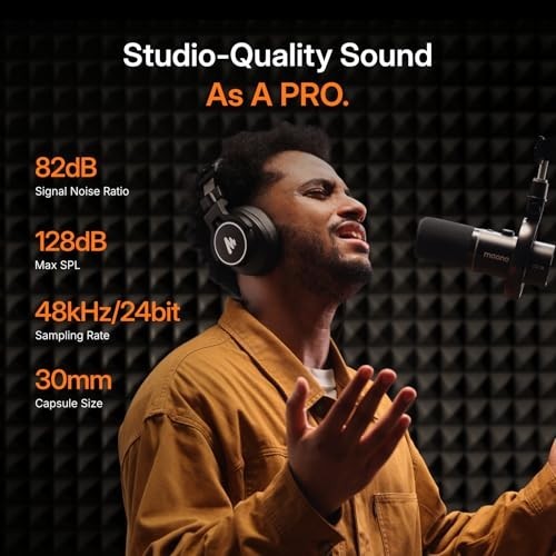 Wireless Dynamic Microphone USB XLR Podcast Streaming Desktop Stand Noise