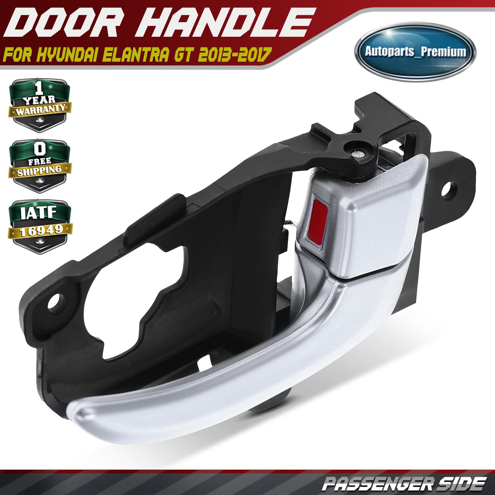 Right Passenger Interior Door Handle for Hyundai Elantra GT 13-17 82620A5010SDH