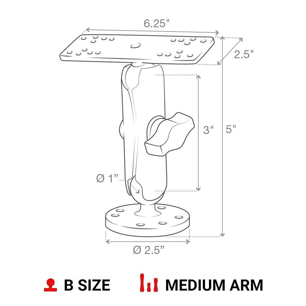 Boat Fish Finder Mount Marine Electronics Drill Down Mount Marine Mounting