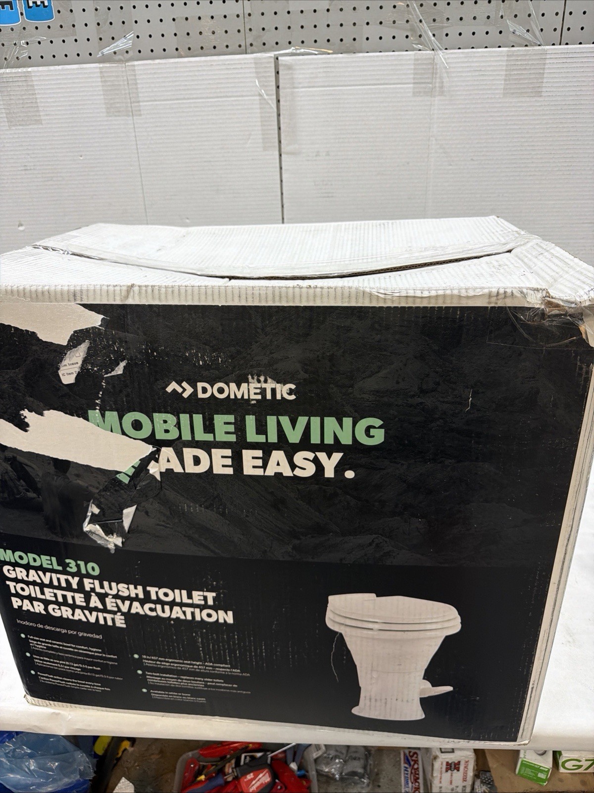 Dometic 310 Gravity Toilet, Bone, Standard Height