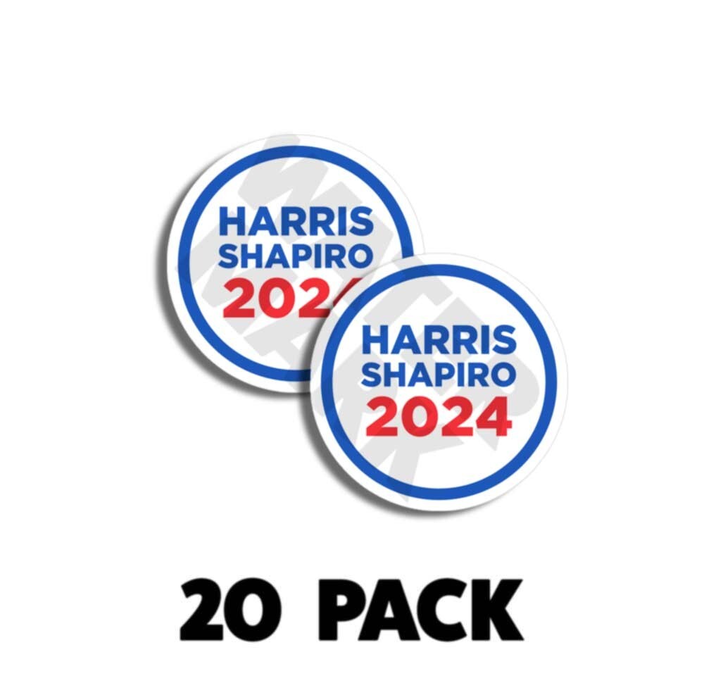 HARRIS SHAPIRO 2024 STICKER 4 PACK of Circle Decals 3 INCH