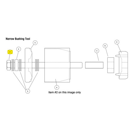 Hendrickson S-24215 Suspension Bushing Installation Tool   Bolt