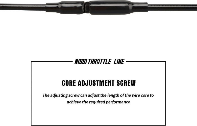 Throttle Cable, 46" Go Kart Throttle Cable, Universal Motorcycle Color: Black