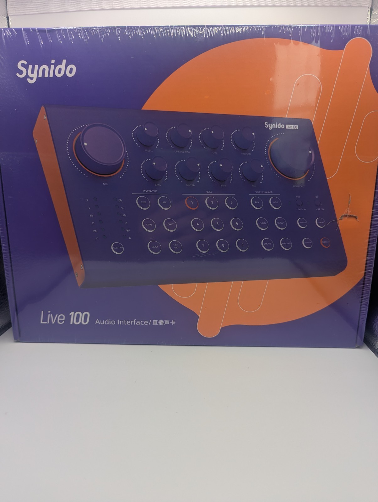 Synido Live 100 USB Desktop Audio Interface 16-bit/44.1kHz Phantom Power