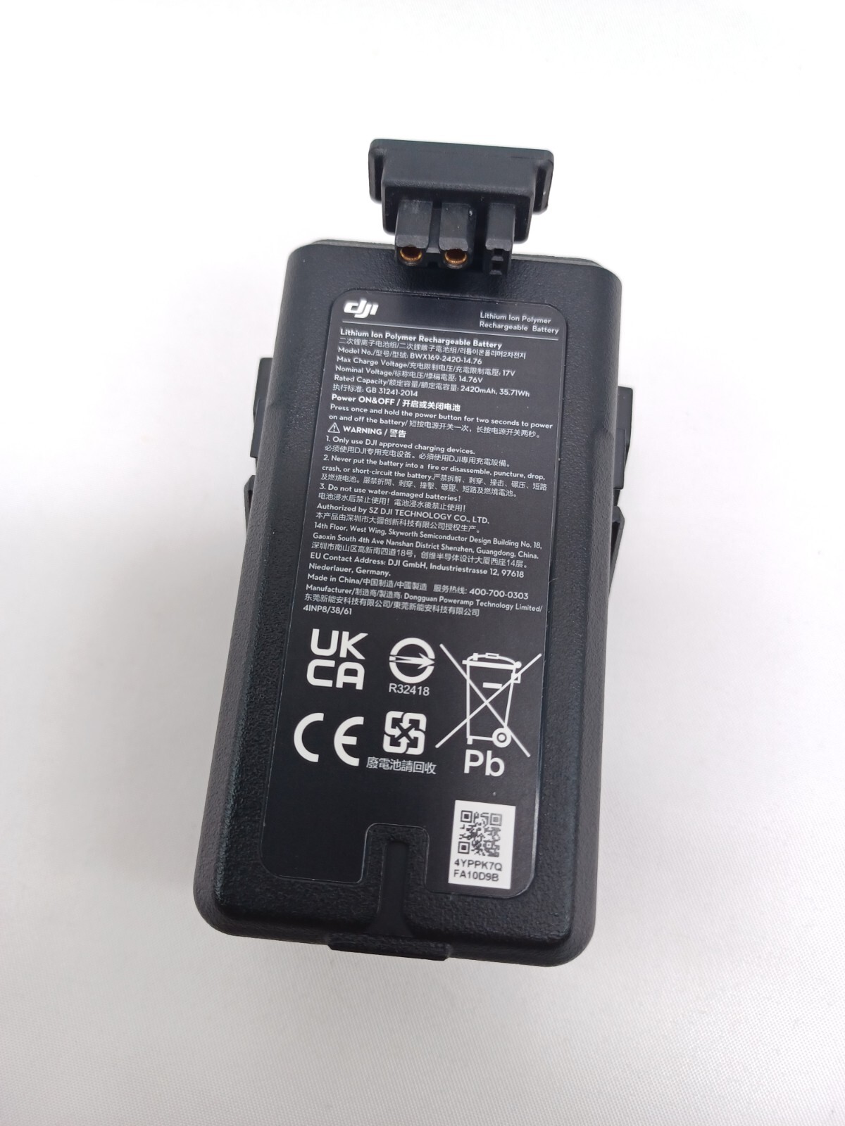 DJI Avata Intelligent Flight Battery 2420mAh Tested Working 10-19 Cycles