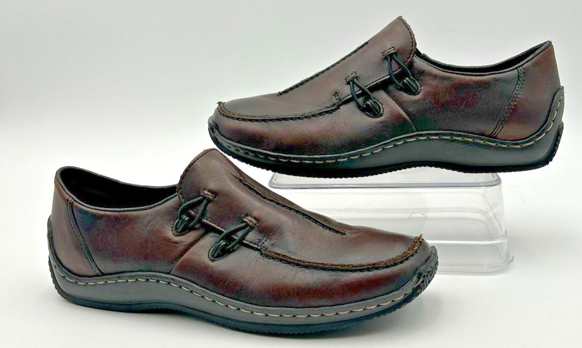 Rieker Shoes Antistress Celia Brown Leather Comfort Flats Women Size 6 US 36 EU