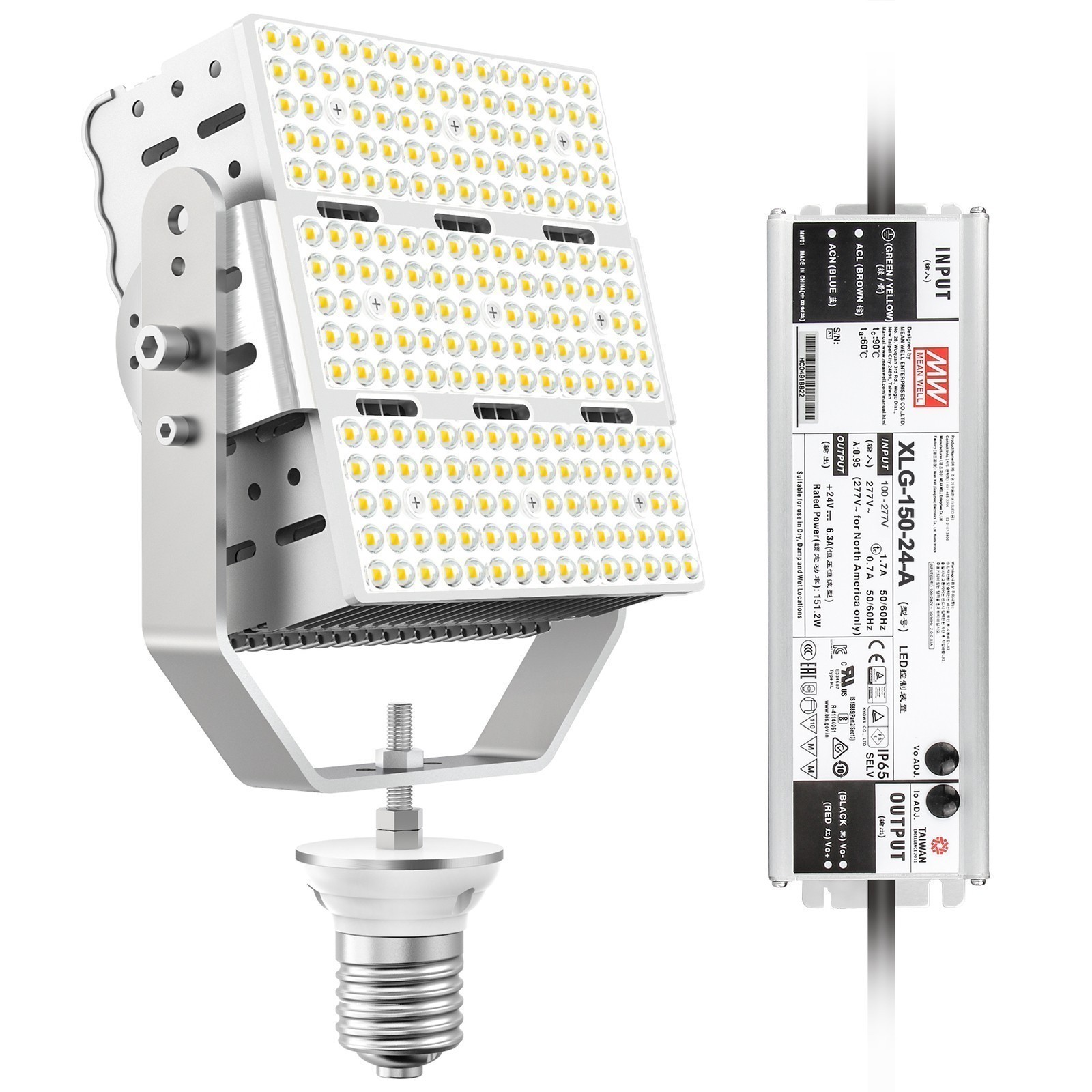 LED Shoebox Retrofit Kit 150W E39 Mogul Base ETL DLC Listed 5000K AC100-277V