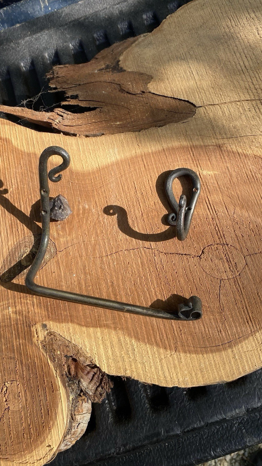 Hand Forged Blacksmith 2 Set Bath Hardware Beautiful Rustic