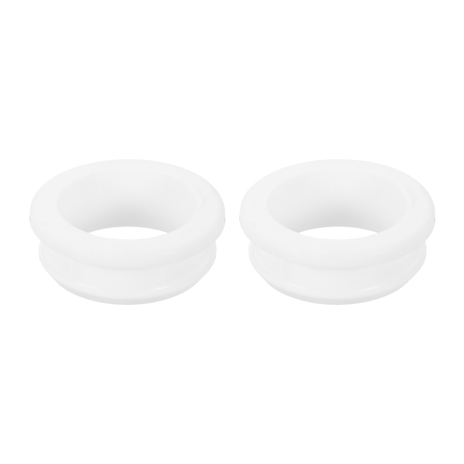 2Pcs Rubber Grommets Fit 1.44" (36.6mm) Hole Dia.0.31"(8mm) ID Hole, White