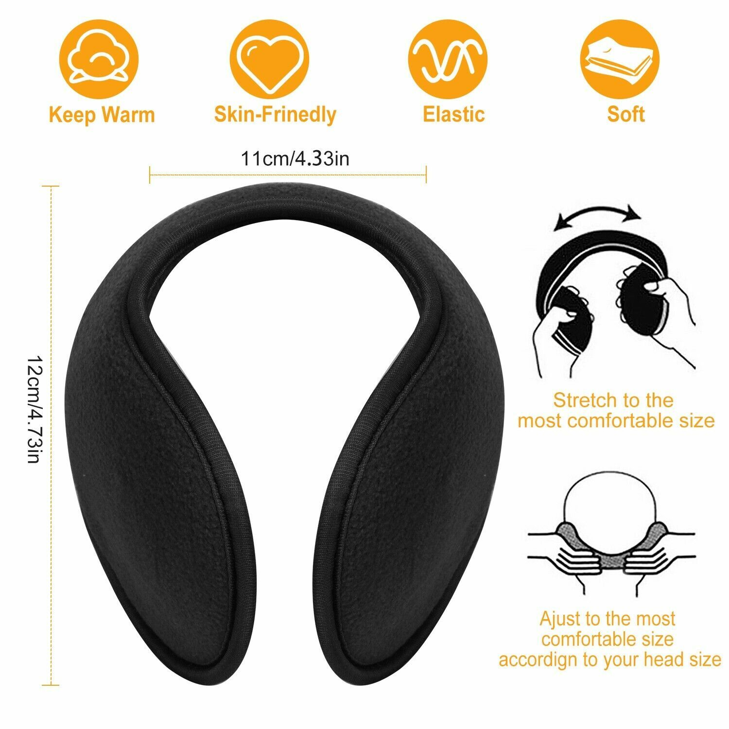 Ear Muffs Winter Ear warmers Fleece Earwarmer Men Women Behind the Head Band lot
