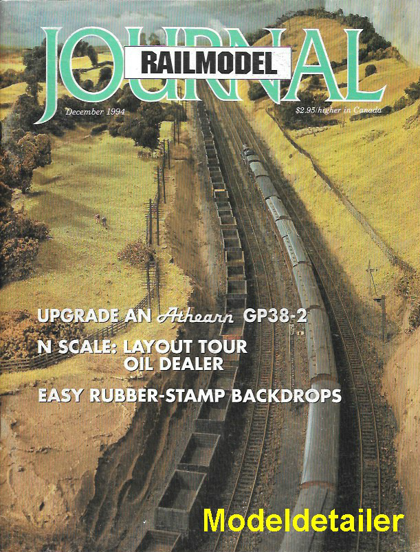 Railmodel Journal Dec.94 Athearn GP38-2 Texaco Oil Dealer Backdrops Hoppers EMD