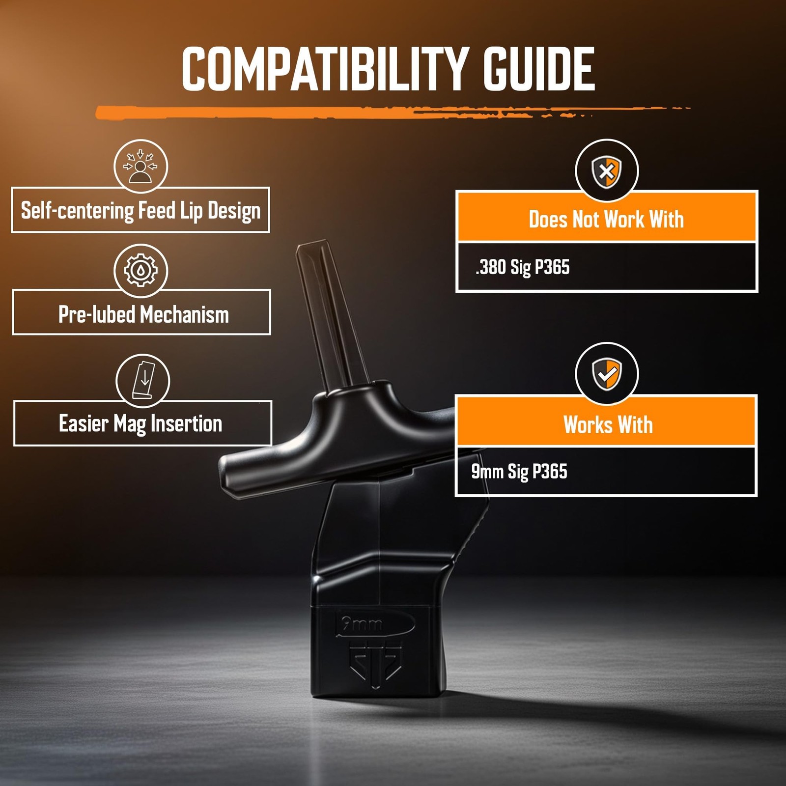 CAM Speed Loader for 9mm Sig P365 Black