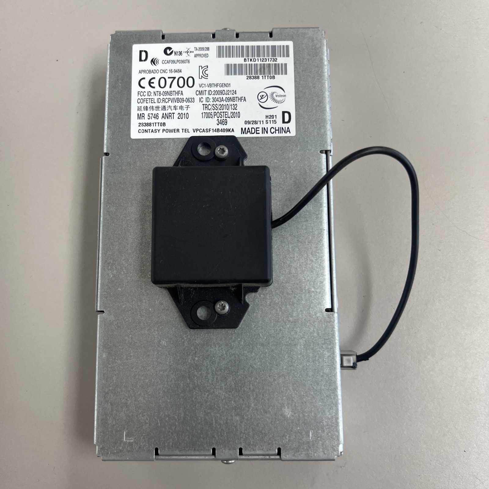 11 12 13 14 NISSAN JUKE BLUETOOTH CONTROL MODULE 28388-1TT0B