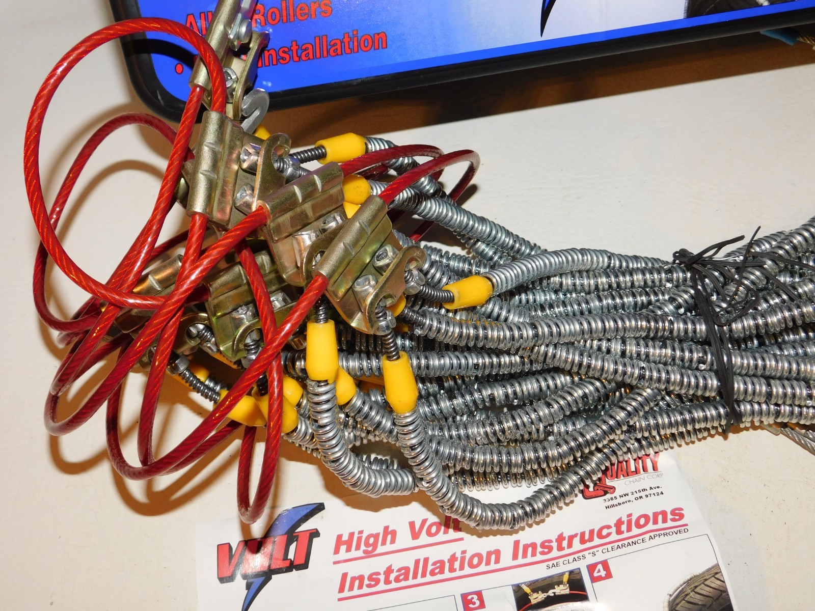 QV571 High VOLT Diagonal Cable Premium Tire Chains - Never Used