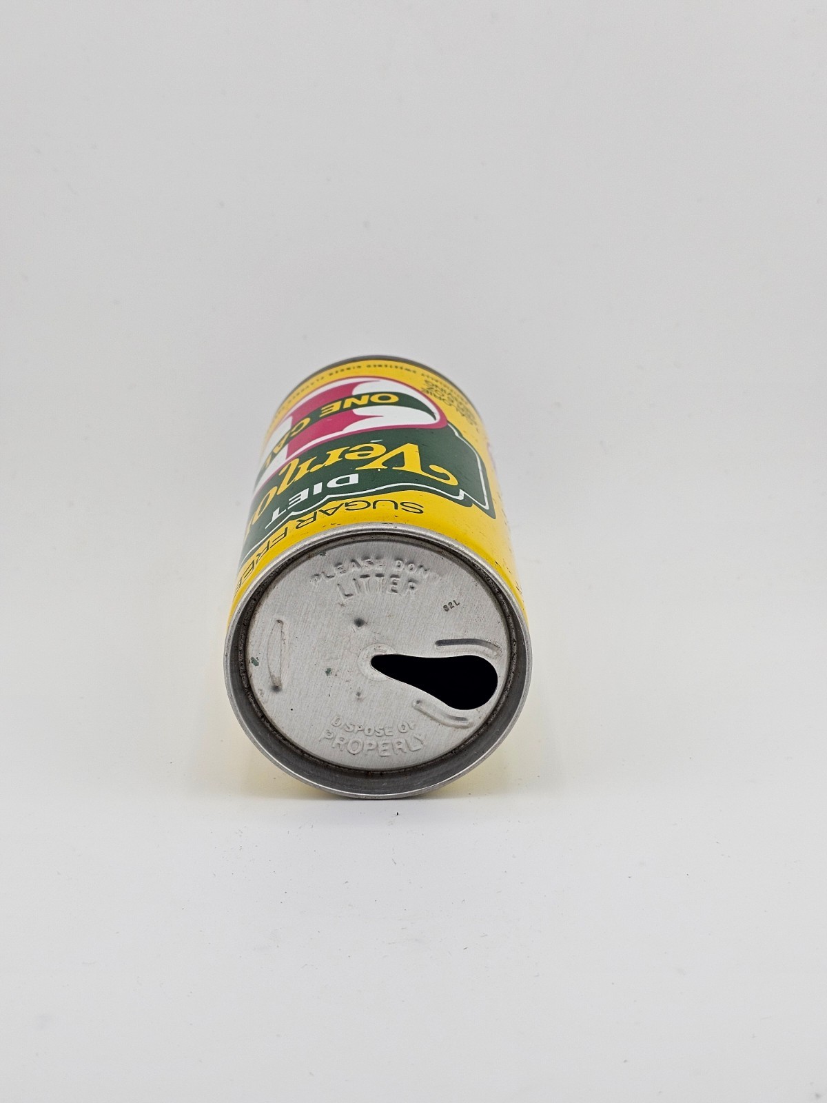 Vintage Pull Tab Diet Vernors Sugar Free One Cal 12 oz Empty Can