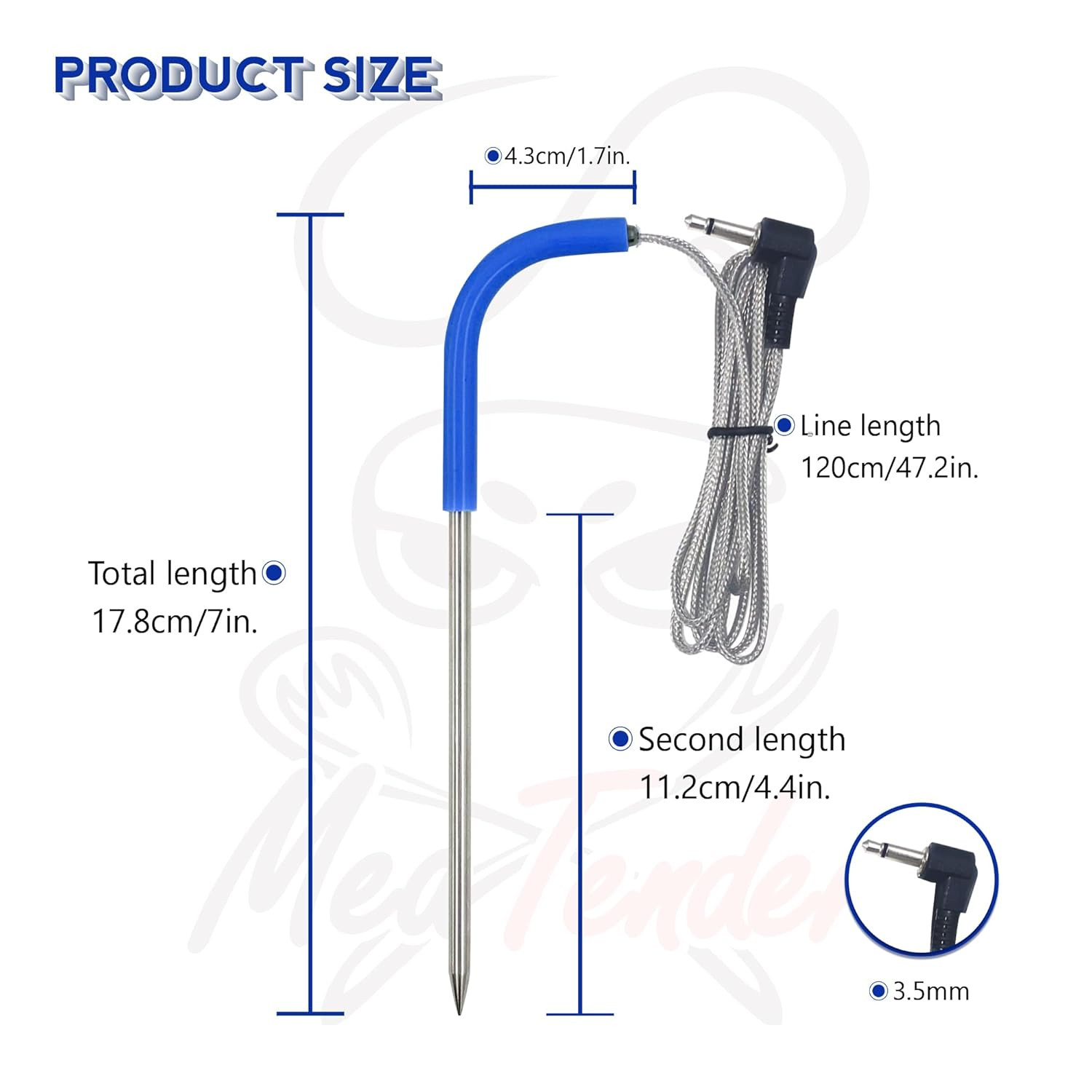 2-Pack Meat Temperature Probe Replacement Compatible with Pit Boss Pellet Grills