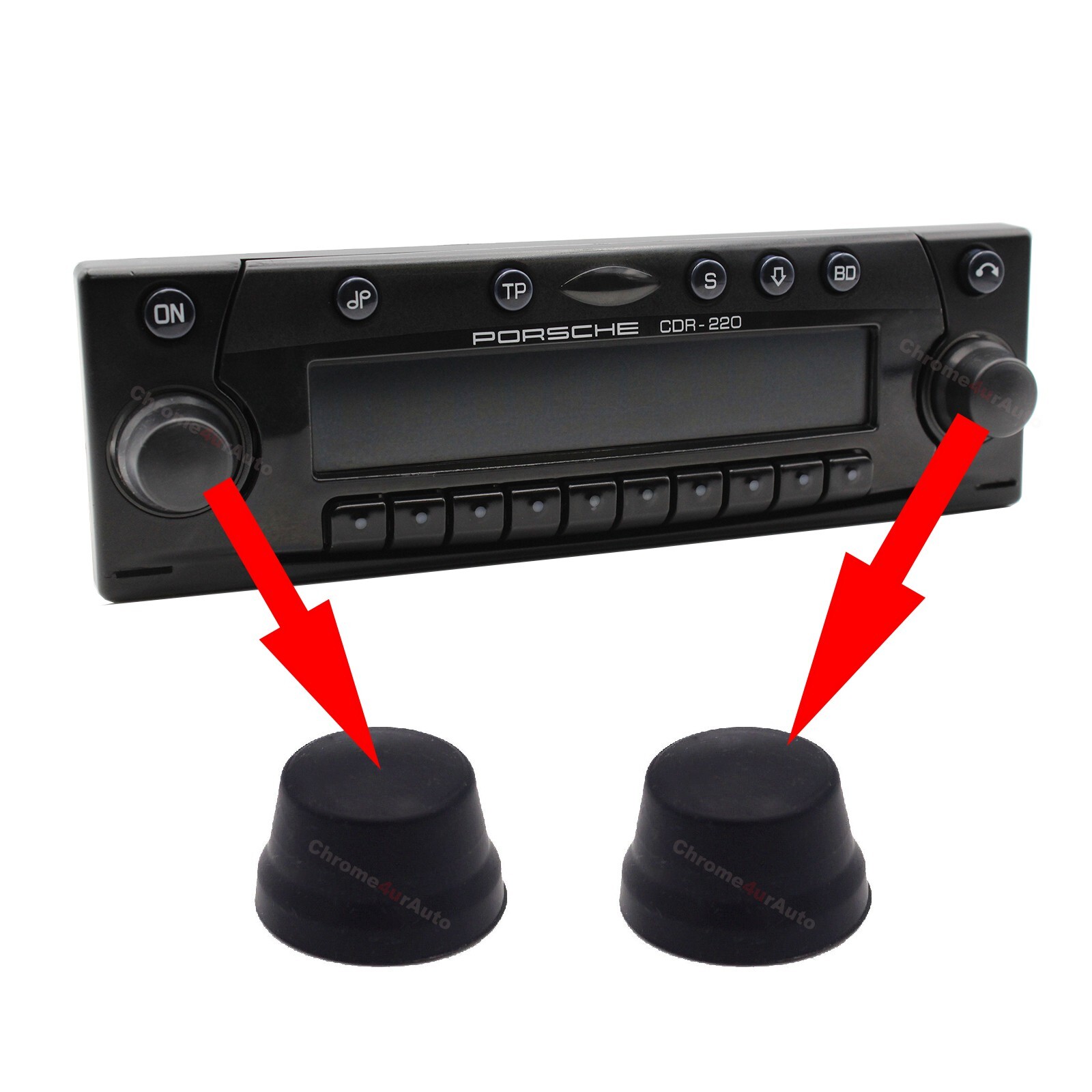 For Porsche Radio Volume Knob Buttons CDR220 CR220 CDR23 2X Buttons