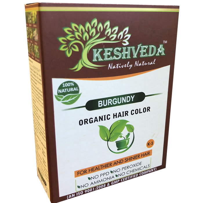 Keshveda Henna Hair Color Dye choose from burgundy Black Brown Red Ash