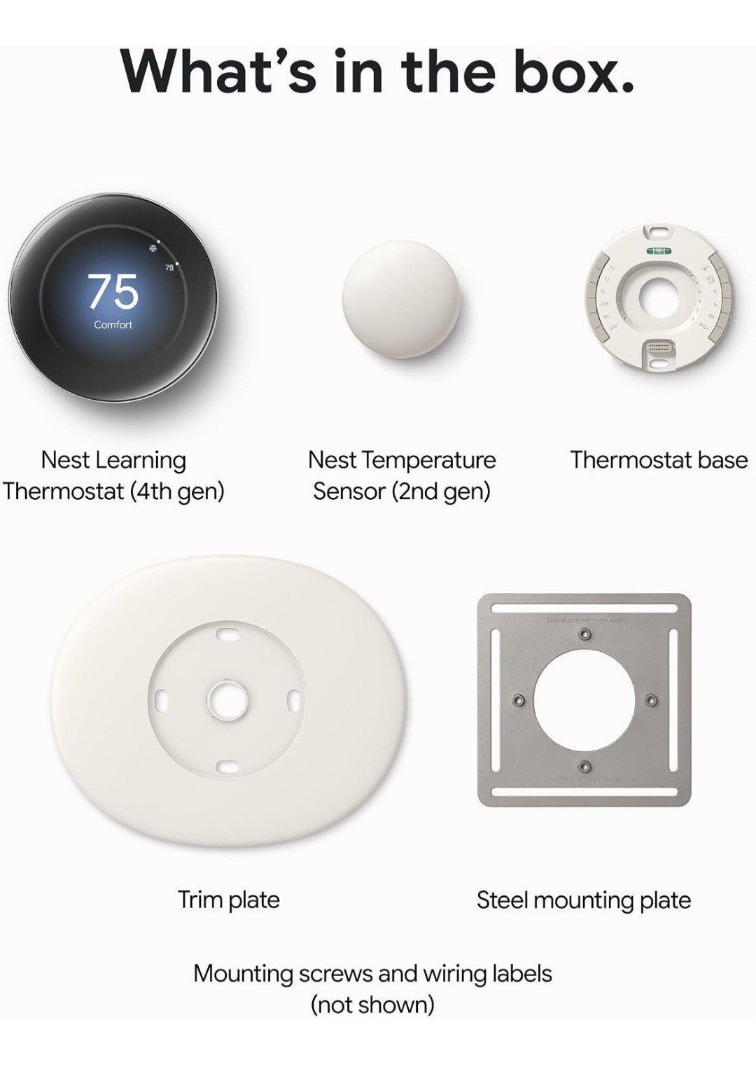 Google Nest Learning Thermostat 4th Gen & Sensor 2nd Gen Polished Silver